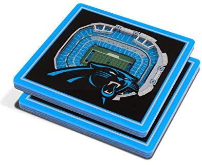 YouTheFan NFL Carolina Panthers 3D Stadium Drink Coasters