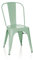 hjh OFFICE 645040 Bistrostuhl VANTAGGIO Brush Metall Matt Grün im Industry-Design, stapelbar