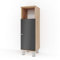 Vicco Midischrank Fynn, Badmöbel, Anthrazit/Goldkraft Eiche, 30 x 95 cm