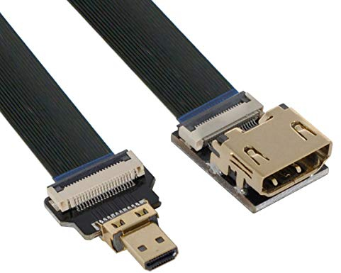 CY HDMI to Micro HDMI Cable CYFPV HDMI Female to Micro HDMI Male Extension FPC Flat Cable 1080P for FPV HDTV Multicopter Aerial Photography