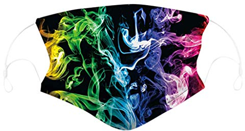 Lulupi Mundschutz Multifunktionstuch 3D Druck Bandana Maske Waschbar Wiederverwendbar Staubdicht Atmungsaktiv Mund-Nasen Bedeckung Motorrad Halstuch Schals Herren Damen