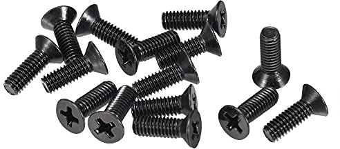 sourcing map M4 X 12mm Phillips Tornillo Sujetador Negro para Portátil PC TV Ventilador Interruptor 50 Piezas