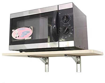 WLABCD Küche Badezimmer Regal, Wand Klapptisch Holzbrett, Home Schlafzimmer Nachttisch, Küche Mini kleinen Ecktisch - Log Farbe,70 × 38 cm