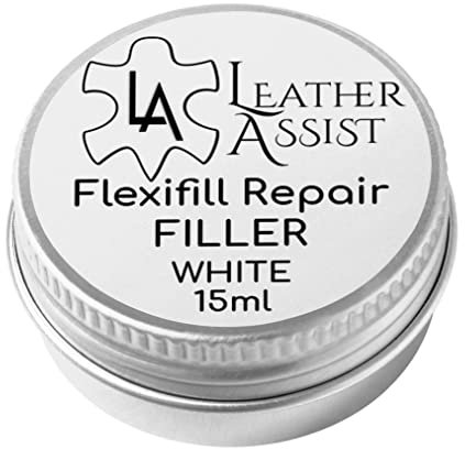 Leather Assist Mastic flexible pour cuir – Empêche les fissures pour le remplissage de trous, les rayures et les éraflures, composé de vinyle flexible (15 ml)