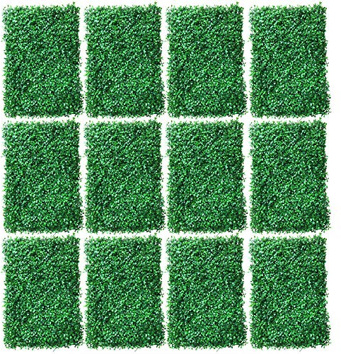 Künstliche Pflanzen Wandpaneel Pflanzenwand Hochzeit Garten Hintergrund Dekor 12stk 60x40cm Grün Wand Hecke Gras Zaun Laub Panel Dekor