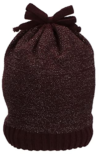 Sterntaler Baby Mädchen Strickmütze Baby Strickmütze Glitzereffekt Mütze - Baby Strickmütze, Mütze Baby - mit Glitzer und Schleife - pink, 49