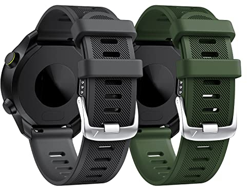 ANBEST Bracelet 20mm Compatible avec Garmin Vivoactive 3/Forerunner 245/Venu, Remplacement à Dégagement Rapide en Silicone pour Forerunner 158/55/645/Venu SQ/Venu 2 Plus