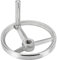 PATIKIL 155mm/6.1 Diametro Rotativo Volantino, 1pz Ghisa Cromato Placcato con Maniglia per Molti Tipi Di Fresatrici Macchine e Torni, Argento Tono
