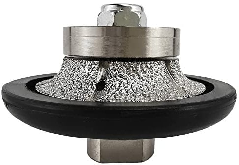 NBB Ruota con profilo diamantato, fresa diamantata punta per fresatura profilare piastrelle gres porcellanato ceramica granito marmo pietra, usare su smerigliatrice angolare (Half-Bullnose, B10)