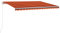 vidaXL Gelenkarmmarkise Einziehbar Markise Sonnenmarkise Balkonmarkise Sonnenschutz Sichtschutz Fenster Terrasse Garten 450x350cm Orange Braun