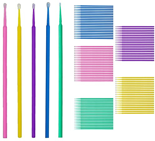 MagiSel Pinceles para Pintura de Coche, microaplicadores de Pincel, 100 Varillas para Reparar daños a la Pintura, Adecuado para Extensión de Pestañas Herramienta de injerto de pestañas, Nail Art