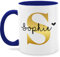 Tasse Tassen 325ml - Namens Geschenk I Anfangsbuchstabe personalisiert I Initialen mit Name - 325 ml - Dunkelblau - für büro damen buchstabentasse buchstaben s kaffeetassen buchstabe