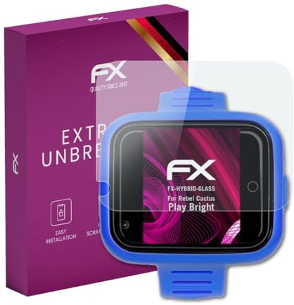 atFoliX Lámina Protectora de plástico Cristal compatible con Rebel Cactus Play Bright Película Vidrio, 9H Hybrid-Glass FX Protector Pantalla Vidrio templado de plástico