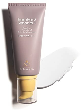 Haruharu Wonder Black Rice Pure Mineral Relief Daily Sunscreen 50 ml (1.69fl.oz), Reef Safe Formula, For All Skin Including Sensitive Skin