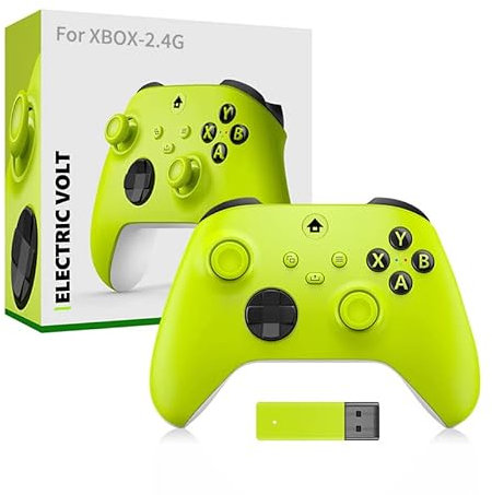 Controller di gioco senza fili, Gamepad di gioco con ricevitore wireless 2.4G, telecomando senza fili/impugnatura di gioco a bilanciere per accessori Gamepad PC (giallo)