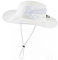 Magracy Unisex Outdoor Wide Brim Sun Hat Summer Bucket Fishing Hats UV Protection Safari Hat Foldable White