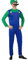 Pianocean Super Kostüm Brothers Cosplay Kostüm für Erwachsene, Klempner Kostüm Set, Faschingskostüm Herren mit Bodysuit Mütze Schnurrbart, Karneval Kostüm Herren Damen, Kostüm Erwachsene für Halloween