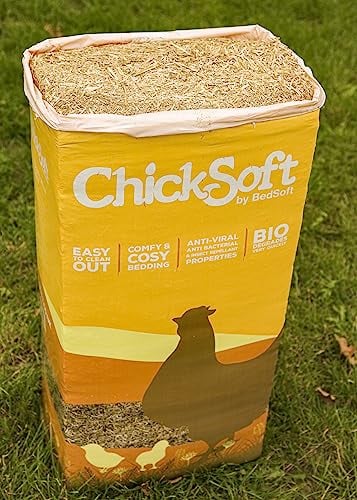 Chicksoft by Bedsoft Poultry Bedding - 16KG quality wheat straw, low dust, unique blend of oils, treated with anti-bacterial, anti-viral and insect repellent
