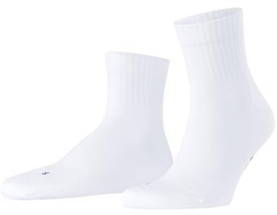FALKE Unisex Run U Sso Baumwolle Funktionsmaterial Einfarbig Socken , Weiß White 2000 Rib, 49-50