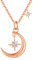 REDSUN Stern und Mond Kette 925 Sterling Silber Rose gold Halskette Mond Anhänger mit Zirkonia Halskette für Damen Mädchen Kinder
