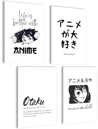 mojoliving Poster Anime Set Anime Deko Bilder für Manga Wall für japanische Deko Zimmer Aesthetic Poster für Wand Collage
