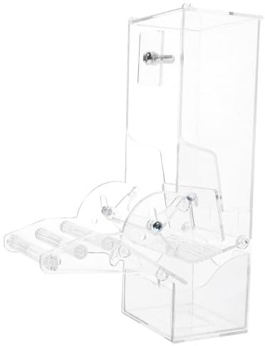 BESPORTBLE Alimentador Automático para Loros con Posadero Comedero para Jaulas De Pájaros Pequeños Dispensador Removible para Alimentación Cómoda y Fácil Limpieza