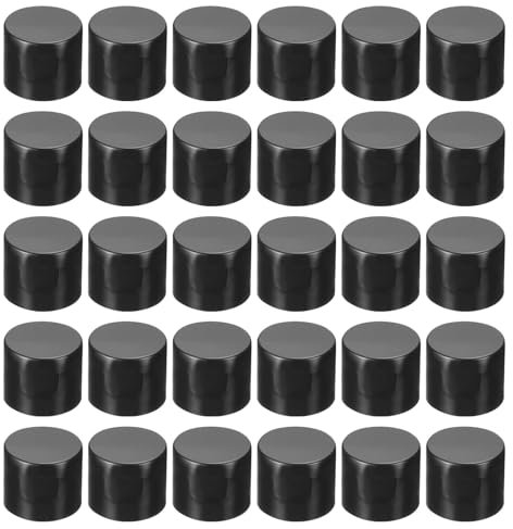 PATIKIL 20/410 Replacement Flip Caps, 30Pcs Inner Dia 0.8 Plastic Reusable Non-Spill Bottle Lid for Paint Dispensing Squeeze Shampoo Drinking Bottles, Black