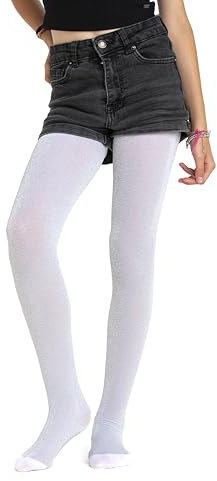 Gi&Gi Collant coprenti 70 denari da bambina caratterizzati da un brillante glitter colorato.N.2205 (IT, Età, 10 anni, 12 anni, Regular, BIANCO)