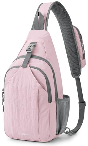 G4Free Sling Bag Rucksack, Diebstahlschutz, Brusttasche, Umhängetasche, Crossbody, Fitnessstudio, Tagesrucksack mit Kopfhörerloch für Outdoor, Radfahren, Reisen, Wandern, Herren und Damen