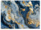 Shopagift Navy Gold Marble Effect Glass Chopping Board Large Kitchen Worktop Saver 39cm x 28cm