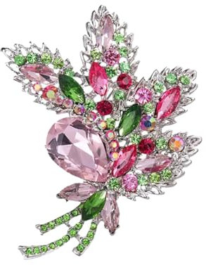 CCAIPU Broche pour femme papillon ballerine strass broche arbre de vie feuille perle broches bijoux cadeaux pour femmes filles, 5, Métal, Cinabre