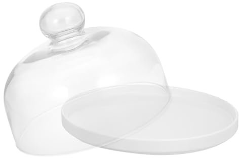 DKRAHRJJ Soporte para Tartas con Tapa, Molde para Tartas, Bandeja para Frutas, Bandeja para Servir Postres, Cubierta para Soporte para Servir Tartas, Bandeja para Tartas/White/18 * 18 * 11.50Cm