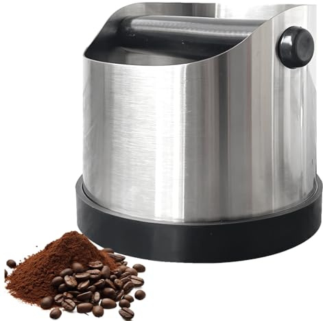 Abklopfbehälter für Siebträger - Siebträger Zubehör - Edelstahl Kaffee Knock Box,Abschlagbox für Kaffeesatz,Kaffeesatz Abschlagbehälter für Espressomaschine Kaffeesatz Sammeln & Recyceln
