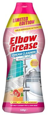 Elbow Grease Cream Cleaner 500ml – Multi-Purpose Cleaning Cream with Micro Crystals – Removes Grease, Grime, and Stains – For Kitchen & Bathroom Pink Blush - 1 Pack