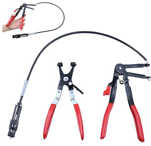 Chuanhylis 2 Pièces Pince Durite, Acier au Carbone Pince a Collier Durite, Opération Facile Convient pour le Démontage et L'installation de Réparation Automobile