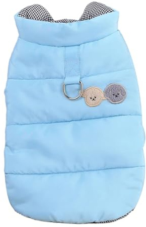 Bosiyrggrl Dog Winter Clothes Puppy Warm Jacket Coat for Small Medium Dog Cats with D-Ring Vest Chihuahua French Bulldog Costumes M