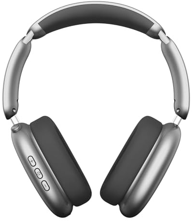 Wentronic Y02 Casque Supra-auriculaire sans Fil à réduction de Bruit,60H d'autonomiet,5 Modes de Musique EQ,Hi-Res Son,Basses Profondes, Bluetooth 5.4,Coussinets en Cuir Respirant (Gris)