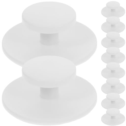 OATIPHO Self Adhesive Cabinet Door Knobs Round Drawer Handles Mini Pull Helper for Wardrobe Window Safety Doors and Kitchen Storage No-Drill 10 Pack