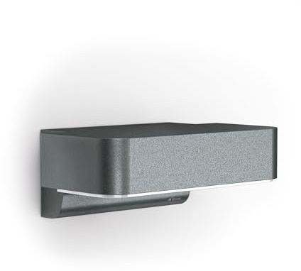 Steinel Außenleuchte L 800 SC Anthrazit, 1800K Amberlicht | mit Bewegungsmelder, per App vernetzbar und steuerbar, Downlight