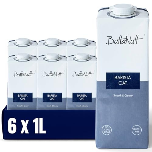 ButtaNutt Barista Oat Drink - 1L | Smooth & Creamy Plant-Based Coffee Drink for Latte, Flat White & Cappuccino – No Added Sugar, Vegan, Calcium Enriched