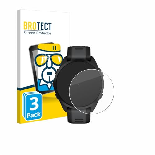 BROTECT Schutzglas für Garmin Forerunner 165 Music | 3 Stück Transparenter Displayschutz Made in Germany Panzer Schutz Glas 9H Kratzfest Klares Echtglas Einfache Montage