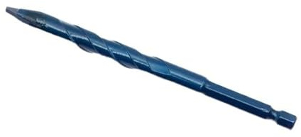 1/4 pièces 6.35mm bleu hexagonal tête inclinable excentrique triangulaire foret multifonctionnel Overlord carreaux de céramique pierre roche dalle spécial Dril(6mm)