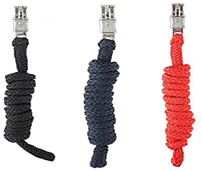 PFIFF 102267-60-200 Führstrick -Umo- mit Panikhaken Pferdeführstrick, schwarz