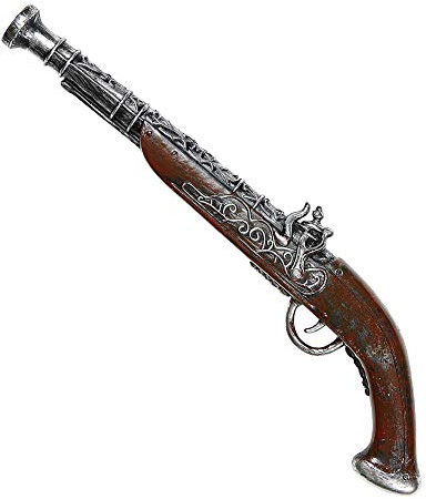 WIDMANN MILANO PARTY FASHION 86242 - Pistolet de pirate, brun, corsaire, bandit, costume, accessoire, carnaval, fête à thème, halloween