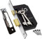 Internal Door Lock - 3 Lever Mortice Sash Lock with Brushed Chrome Finish 76mm/57mm Backset
