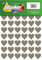 54 Klebeherzen, 30 mm, silber, aus PVC Folie, wetterfest, Herz Sticker Aufkleber