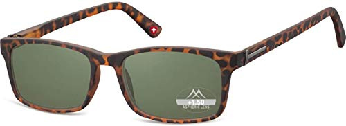 Montana sonnenbrille Mr73as unisex rechteckige Schildkröte braun Stärke +1,50 Mr73as unisex
