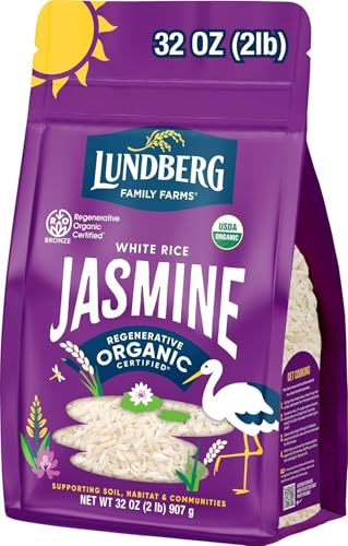 Lundberg Organic California White Jasmine Rice, 32 Ounce