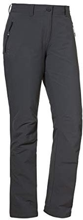 Schöffel Damen Pants Engadin, Outdoor Hose, strapazierfähige Wanderhose für Frauen, wasserabweisende Damen Hose mit sportlichem Schnitt, charcoal, 18