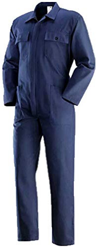 Fratelliditalia - Ganzkörperanzug aus Baumwolle, mechanischer Arbeiter, Reißverschluss, bequem, blau, S